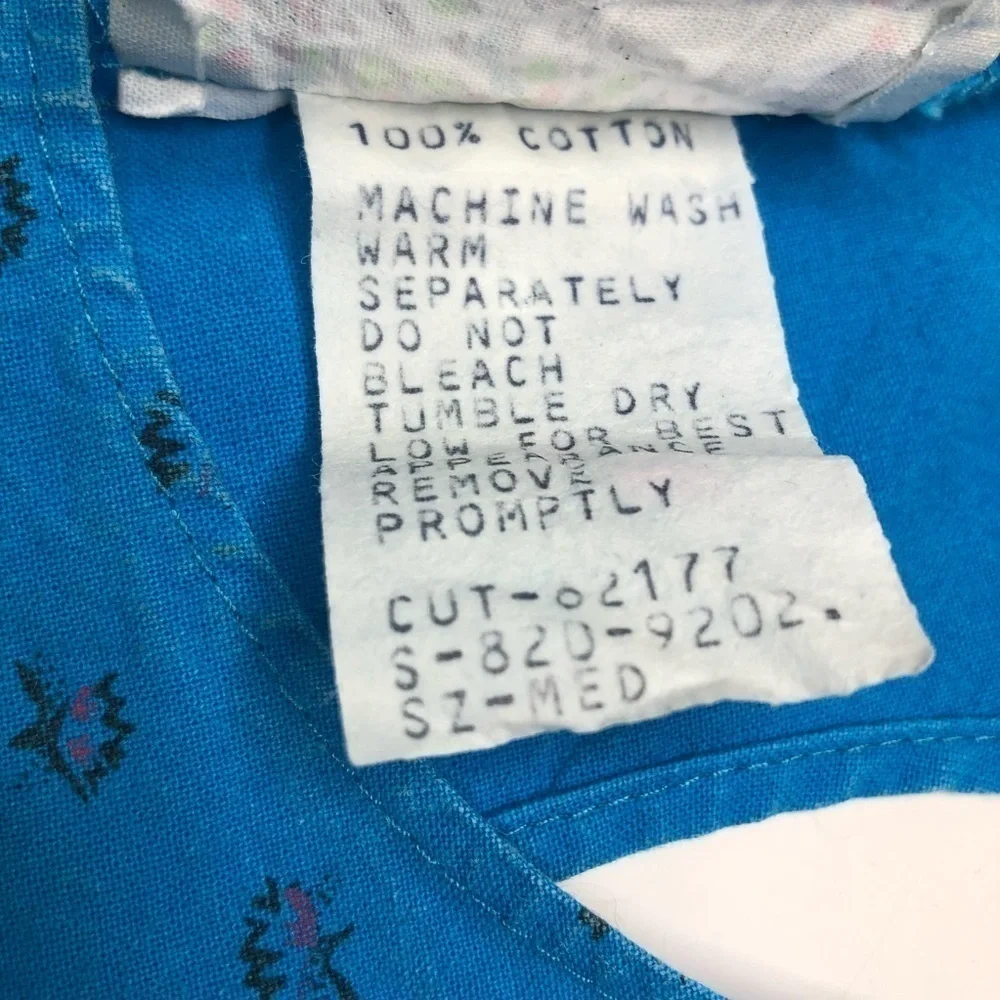 Vintage Crop Boxy Top Racer Back Bright Blue Graphic Tank by Flash Sz M 80’s 90s